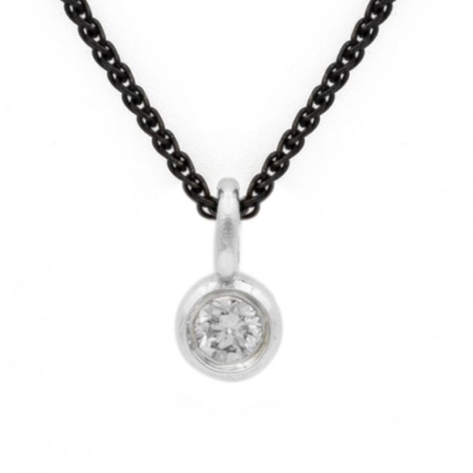 Enchanted Sparkle Necklace [Black Sterling Silver Chain]