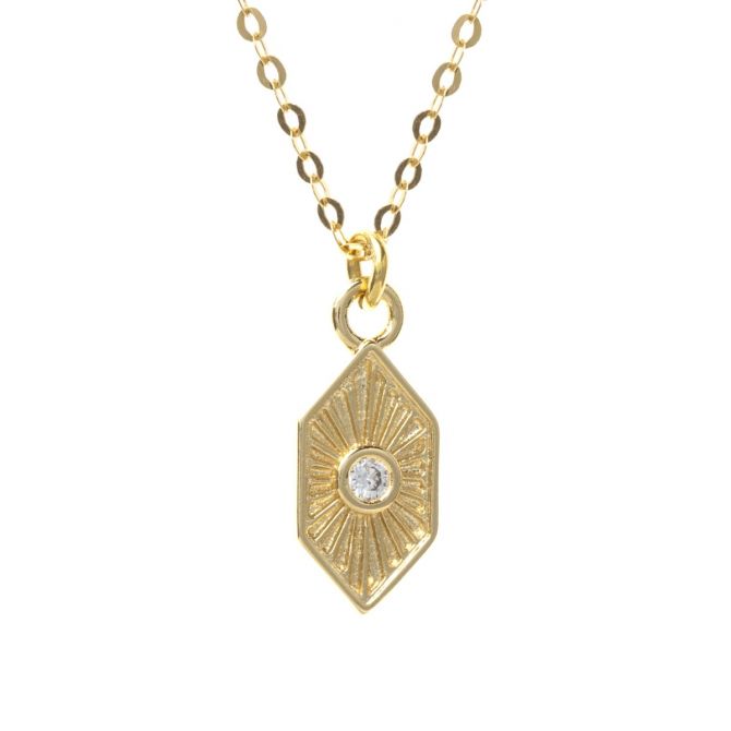 Sun Goddess Hexagon Necklace
