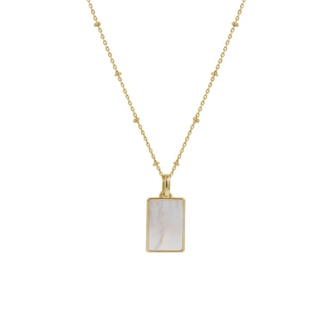 Ann Pearl Tag Necklace