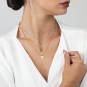 Classic Round Initial Necklace [18k Gold Plated]