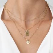 Classic Round Initial Necklace [18k Gold Plated]