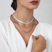 Herringbone Necklace [18K Gold Vermeil]