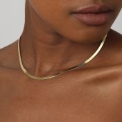 Katherine Herringbone Necklace [18K Gold Vermeil]