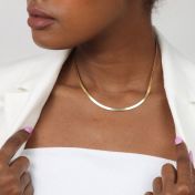 Katherine Herringbone Necklace [18K Gold Vermeil]