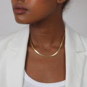 Katherine Herringbone Necklace [18K Gold Vermeil]