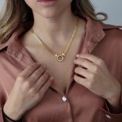 Family Circle Name Necklace [18K Gold Plated]