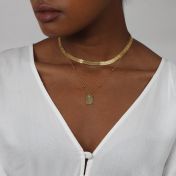 Classic Tag Initial Necklace [18K Gold Vermeil]