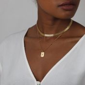 Classic Tag Initial Necklace [18K Gold Vermeil]