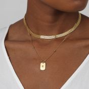 Classic Tag Initial Necklace [18K Gold Vermeil]