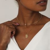 Classic Tag Initial Necklace [18K Gold Vermeil]