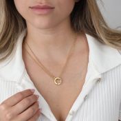 Cara Double Layer Necklace [18K Gold Plated] - With Name Charms