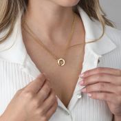 Cara Double Layer Necklace [18K Gold Plated] - With Name Charms