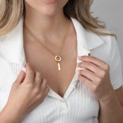 Cara Double Layer Necklace [18K Gold Plated] - With Name Charms