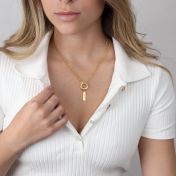 Cara Double Layer Necklace [18K Gold Plated] - With Name Charms