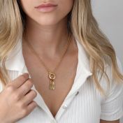 Cara Double Layer Necklace [18K Gold Plated] - With Name Charms
