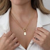 Cara Double Layer Necklace [18K Gold Plated] - With Name Charms