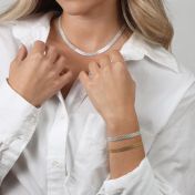 Herringbone Bracelet - 18K Gold Vermeil