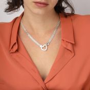 Ties of Heart Herringbone Necklace [Sterling Silver]