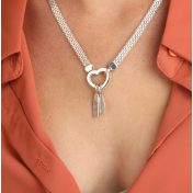 Ties of Heart Herringbone Necklace [Sterling Silver]