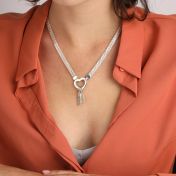 Ties of Heart Herringbone Necklace [Sterling Silver]