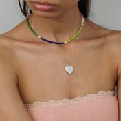 Heart of Pearl Necklace - Sterling Silver