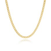 Curb Chain Necklace with Custom Nameplate [Gold Plated] - 3.5MM