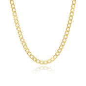 Curb Chain Necklace with Custom Nameplate [Gold Plated] - 5MM