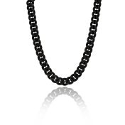 Cuban Link Chain Necklace [Black] - 10MM