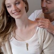 I Love You Braille Necklace - 14K Gold Plated