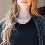 Classic Round Initial Braille Necklace