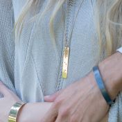 The Rule of 3 Braille Necklace - Gold Plated