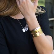 Classic Round Initial Braille Necklace