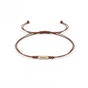 My Story Name Bracelet - Brown [14 Karat Gold]