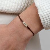 My Story Name Bracelet - Brown [14 Karat Gold]