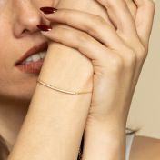 Aurora Pavé Bar Bracelet [Gold Plated]
