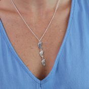 Footsteps Name Necklace - Sterling Silver