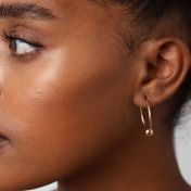 Ball Hoop Earrings [Smooth]