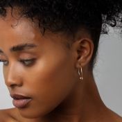 Ball Hoop Earrings [Smooth]