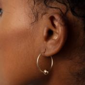 Ball Hoop Earrings [Smooth]