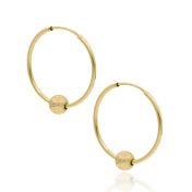 Ball Hoop Earrings [Smooth]