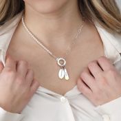 Cara Paperclip & Pearl Necklace [Sterling Silver]