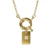 Go Bold in Braille Initial Necklace