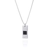 Eliana Nano Bible Necklace with Diamond [Sterling Silver]
