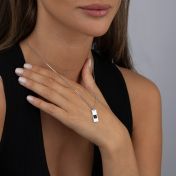 Eliana Nano Bible Necklace with Diamond [Sterling Silver]