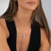 Eliana Nano Bible Necklace with Diamond [Sterling Silver]