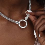 Big Family Circle Name Necklace [Sterling Silver]