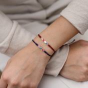 Birthstone Constellation Bracelet - Red [Sterling Silver]