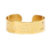Wide Inspiration Braille Cuff