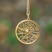 Precious Spot Map Necklace [Gold Plated]