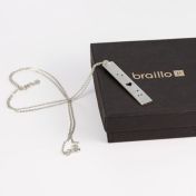 I Love You Braille Necklace - Sterling Silver [Classic]